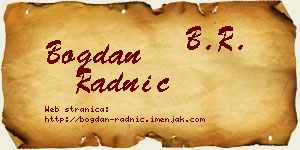 Bogdan Radnić vizit kartica